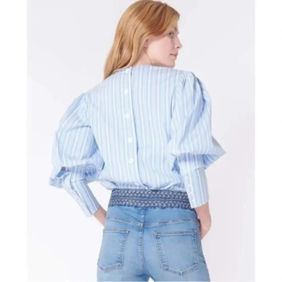 Veronica Beard Clarke Puff Sleeve Blouse size 2 - Picture 7 of 17